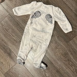 Beautiful Sleeve Footie Set White with Sparkles & Angle Wings